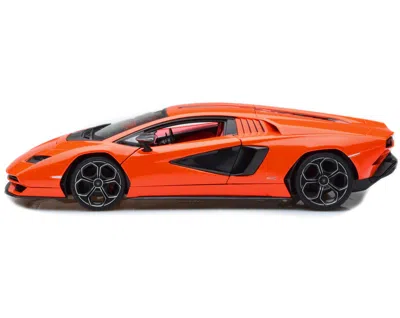 Maisto Lamborghini Countach Lpi 800-4 Orange With Red Interior "special Edition" 1/18 Diecast Model Car By