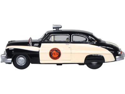 Oxford Diecast 1949 Mercury Monarch Police Black And White "florida Highway Patrol" 1/87 (ho) Scale Diecast Model C