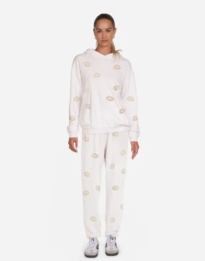 Lauren Moshi Harmony Gold Stud Kisses In Milk