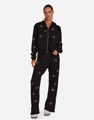 Lauren Moshi Lachelle Gold Stud Kisses In Black