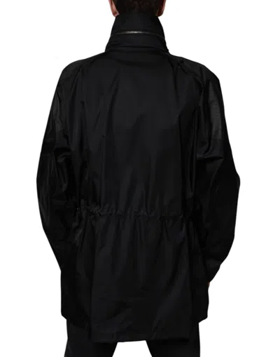 Dolce & Gabbana Black Nylon Winter Men Parka Coat Jacket In Black