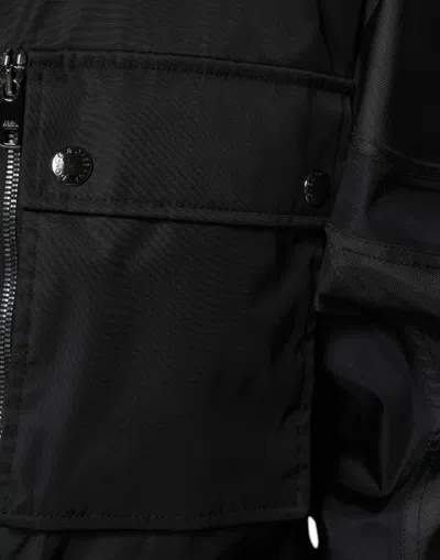 Dolce & Gabbana Black Nylon Winter Men Parka Coat Jacket In Black