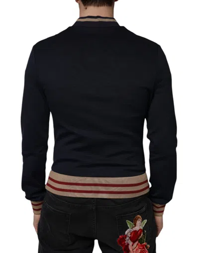 Pre-owned Dolce & Gabbana Multicolor #dgmillennials Full Zip Men Bomber Men's Jacket ()