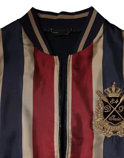 Pre-owned Dolce & Gabbana Multicolor #dgmillennials Full Zip Men Bomber Men's Jacket ()