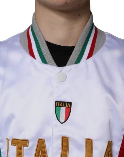 Dolce & Gabbana Italia Colour-block Bomber Jacket In Multicolor