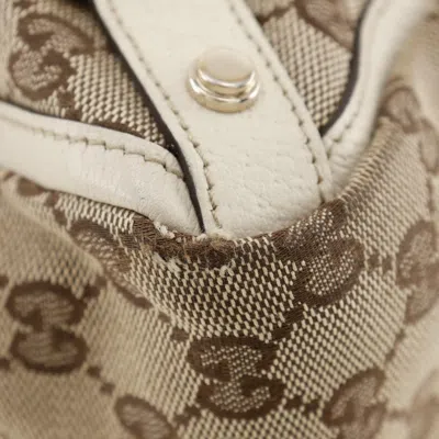 Pre-owned Gucci Abbey Beige Canvas Tote Bag ()