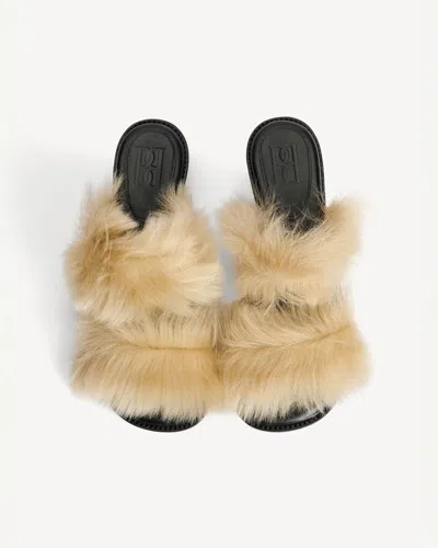 By Malene Birger Woman Sandals Beige Size 7 Shearling In Brown