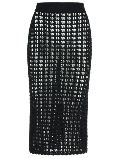Dolce & Gabbana Black Virgin Wool Skirt In Black
