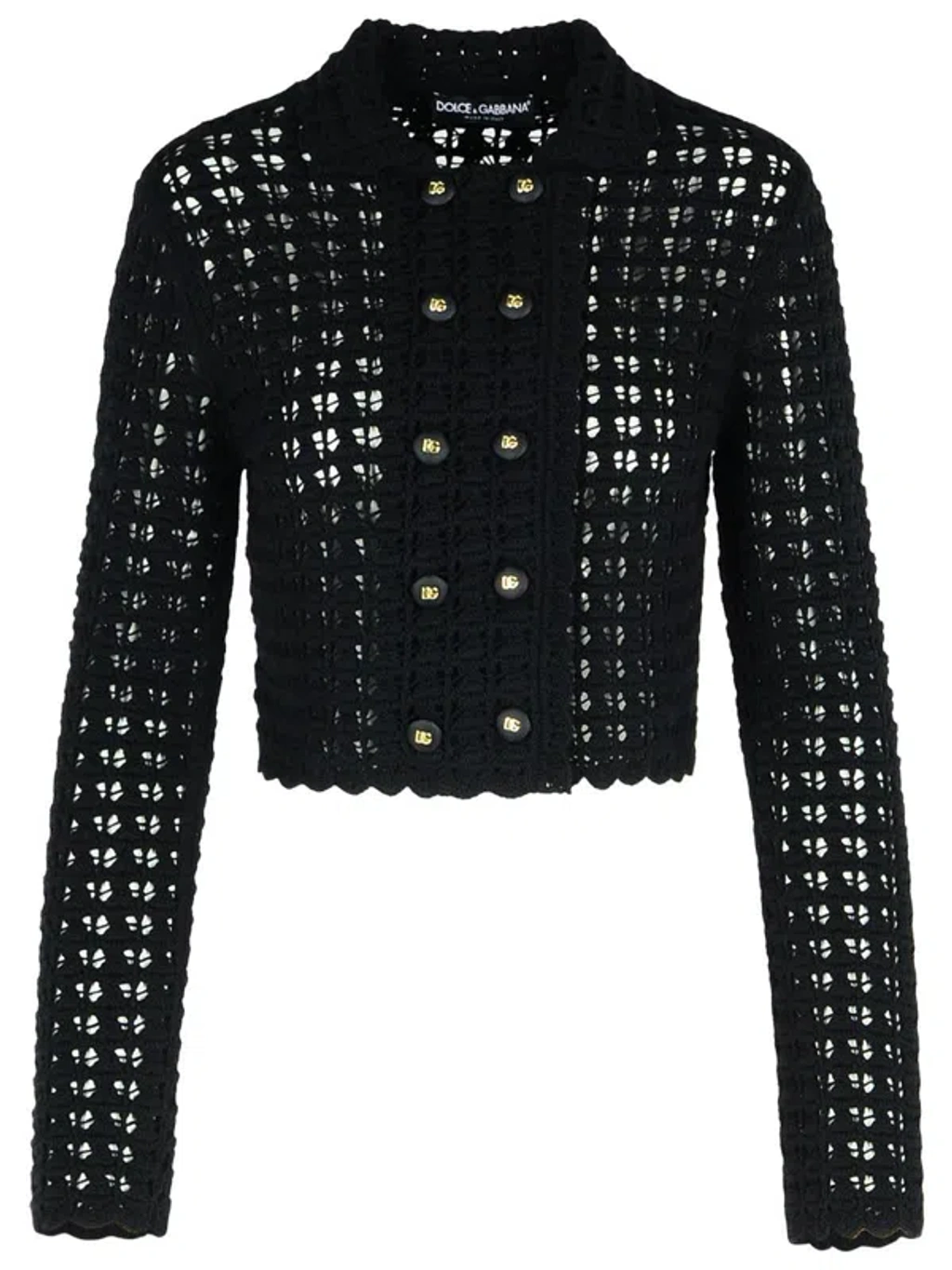 Dolce & Gabbana Knit Cardigan With Button Detailing And Scallop