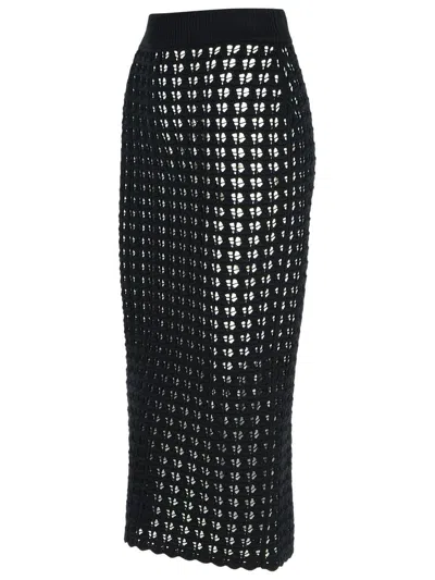 Dolce & Gabbana Black Virgin Wool Skirt In Black