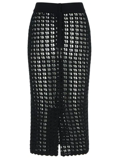 Dolce & Gabbana Black Virgin Wool Skirt In Black