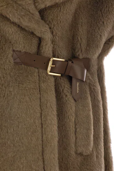 Max Mara Lanoso4 Teddy Fabric Vest Cape In Brown