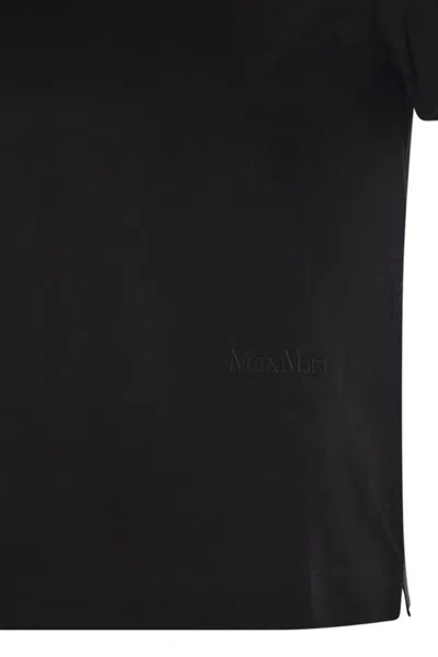 Max Mara Adelio Black Viscose Blend T-shirt In Black