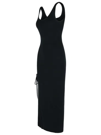 Michael Kors Stretch Wool Blend Camisole Dress In Black