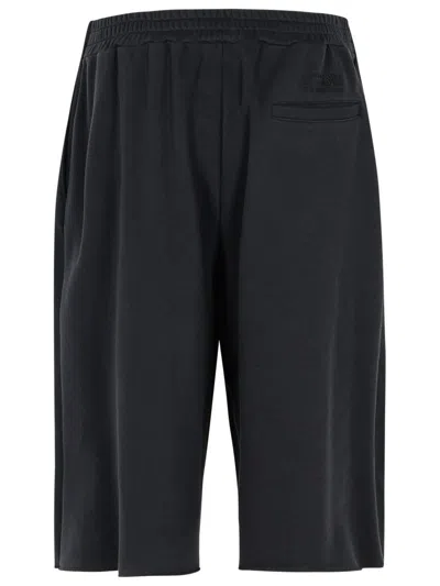 Mm6 Maison Margiela Wool Bermuda Shorts Back Pocket In Black