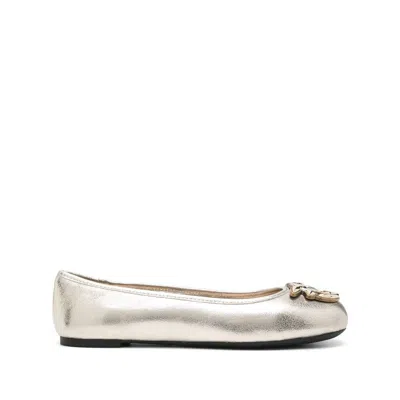 Pinko Ballet Flats Carla Argento Calf Leather In Multicolor