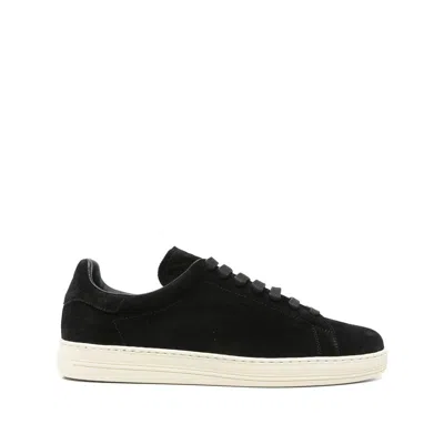 Tom Ford Suede Low-top Sneakers Warwick Silhouette Toe Rubber Sole In Multicolor