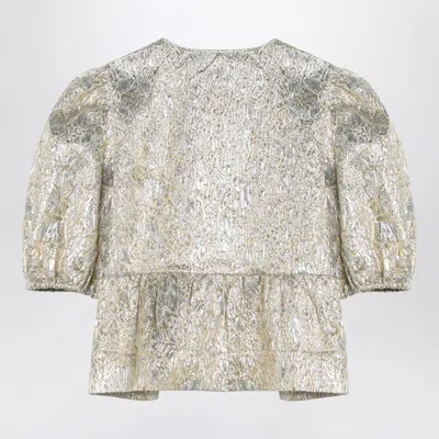 Ganni Gold/silver Blouse With Bows