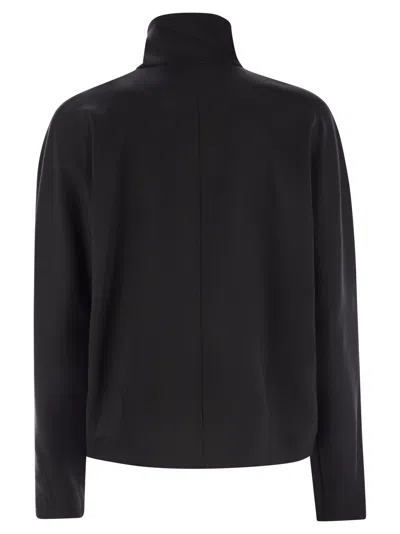Max Mara Black Coat With High Collar