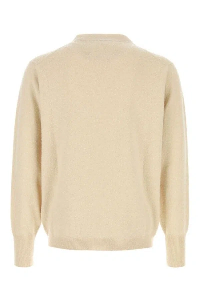 Shop Maison Margiela Men Sand Cashmere Blend Cardigan In Brown