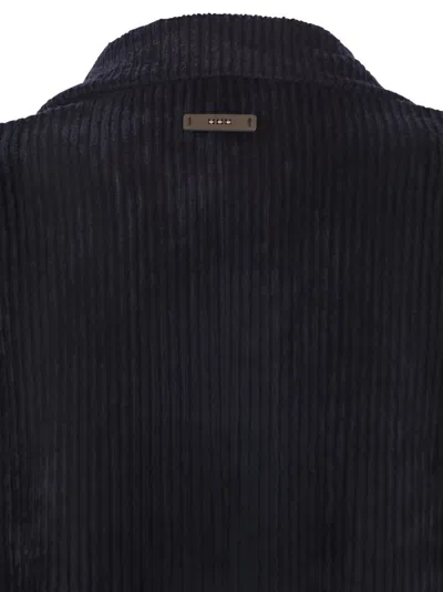 Peserico Double-breasted Velvet Blazer With Classic Lapels
