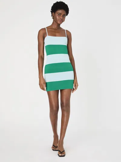 French Connection Colorblock Knit Body-con Minidress In Green
