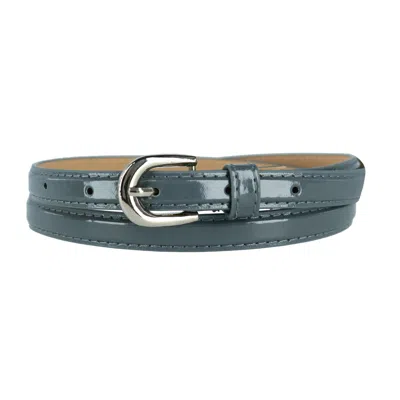 Ctm Women's Skinny Dress Belt In Grey