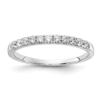 Diamond2deal 14k Gold Lab Grown Diamond Wedding Band Ring 0.33ct Clarity- Vs Color- G-h In White