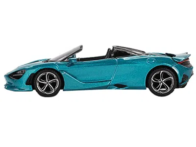 Mini Gt Mclaren 750s Spider Belize Blue Metallic Limited Edition 1/64 Diecast Model Car By
