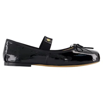 Anine Bing Round Toe Ballet Shoes In Black