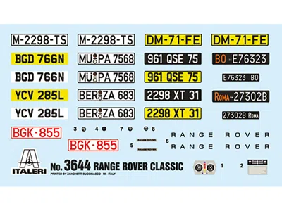 Italeri Skill 3 Model Kit Land Rover Range Rover Classic 1/24 Scale Model By