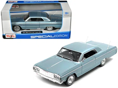 Maisto 1964 Chevrolet Impala Ss Blue Metallic "special Edition" Series 1/26 Diecast Model Car By