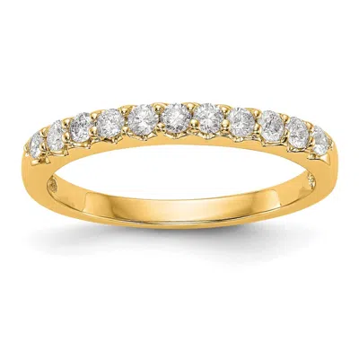 Diamond2deal 14k Gold Lab Grown Diamond Wedding Band Ring 0.33ct Clarity- Vs Color- G-h In Yellow