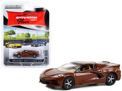 Greenlight 2022 Chevrolet Corvette C8 Stingray Coupe Caffeine Brown Metallic "showroom Floor" Series 2 1/64 Die
