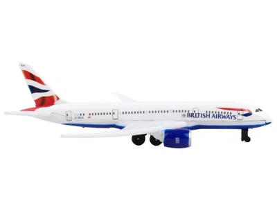 Daron 787 Commercial Aircraft "british Airways" (g-zbja) White With Blue And Red Tail Diecast Model Airpla