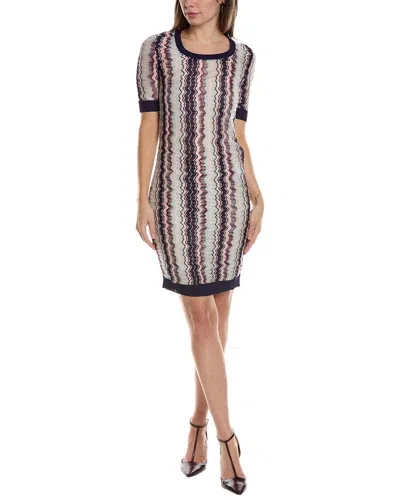 M Missoni Silk-lined Mini Dress In Pink