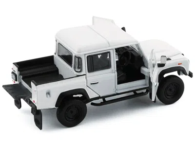 Bm Creations Land Rover Defender 110 Pickup Truck White With Extra Wheels 1/64 Diecast Model Car By
