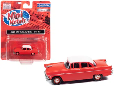 Classic Metal Works 1955 Ford 4-door Sedan Torch Red With White Top 1/87 (ho) Scale Model Car By