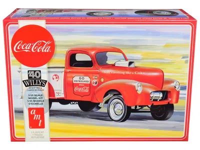 Amt Skill 3 Model Kit 1940 Willys Gasser Pickup Truck Coca-cola 1 By 25 Scale Model