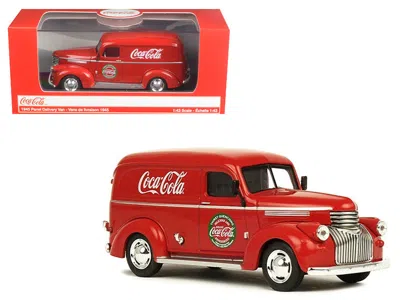 Motorcity Classics 1945 Panel Delivery Van "coca-cola" Red 1/43 Diecast Model Car By