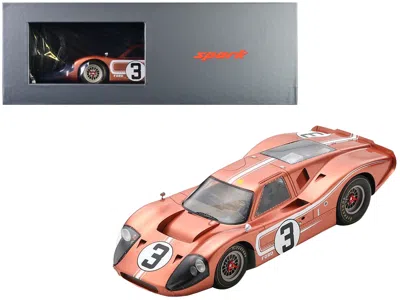 Spark Ford Gt40 Mk Iv #3 Mario Andretti - Lucien Bianchi "24 Hours Of Le Mans" (1967) With Acrylic Display