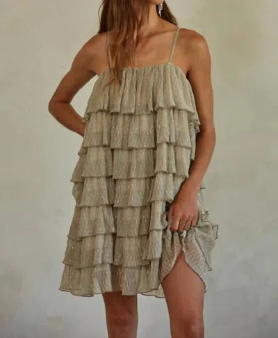 By Together In My Dreams Dress In Silver/metallic In Multi