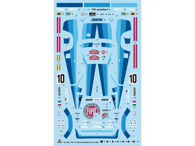 Italeri Skill 3 Model Kit Fiat 131 Abarth Rally #10 Winner "montecarlo Rally" (1980) 1/24 Scale Model By Ita