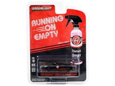 Greenlight 2022 Chevrolet Corvette C8 Stingray Coupe Black With Red Stripes "adam's Polishes" "running On Empty
