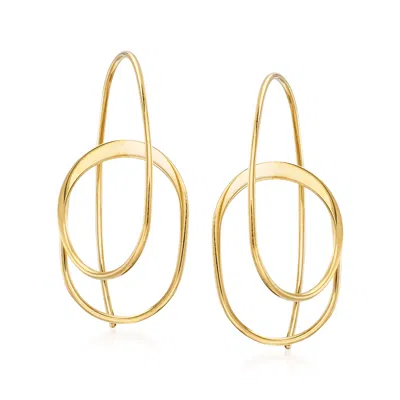 Ross-simons 14kt Yellow Gold Curled Wire Drop Earrings In Yellow