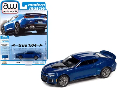 Autoworld 2018 Chevrolet Camaro Zl1 Hyper Blue Metallic "modern Muscle" Limited Edition To 13000 Pieces Worldw