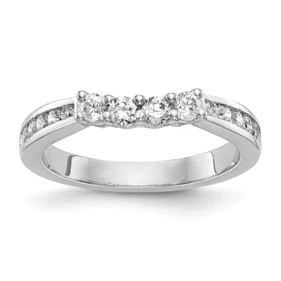 Diamond2deal 14k White Gold Lab Grown Diamond Wedding Band Ring 0.57ct Clarity- Vs Color- G-h In White