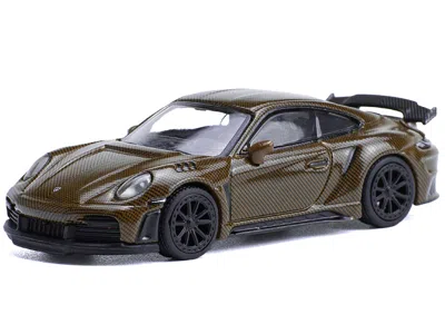 Pop Race 992 Stinger Gtr Brown Carbon 1/64 Diecast Model Car By