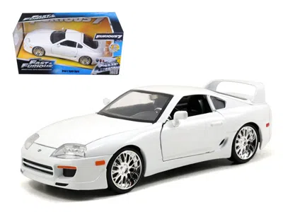 Jada Brian's Toyota Supra White "fast & Furious" Movie 1/24 Diecast Model Car By