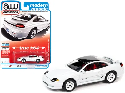 Autoworld 1992 Dodge Stealth R/t Twin Turbo White With Black Top And Red Interior "modern Muscle" Limited Edit